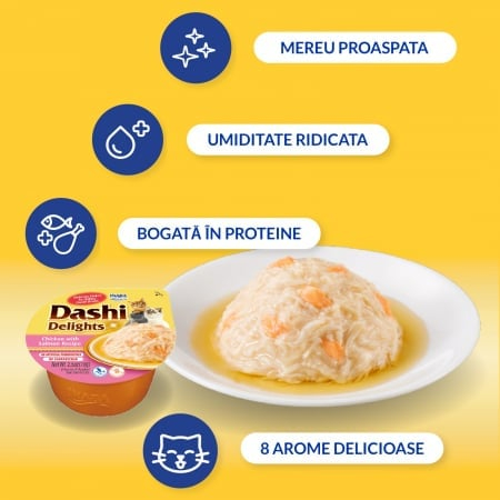 Hrană Umedă Pisică Adult, CIAO Dashi Delights, Ton și Brânză, 70g [4]