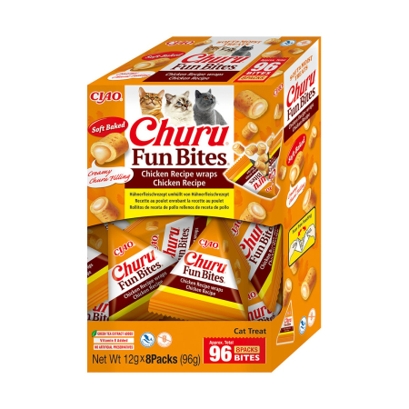 Recompense Pisici - Recompense pentru Pisică Adult, CHURU Fun Bites, Pui, 8x12g