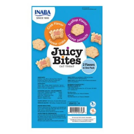 Recompense pentru Pisică Adult, CHURU Juicy Bites, Crab și Scoici, 3x11.3g [1]