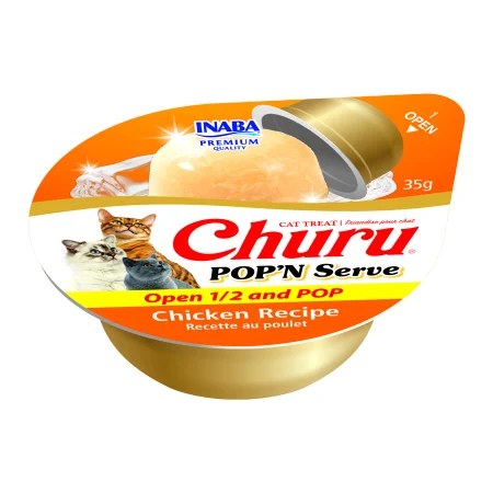 Recompense pentru Pisică Adult, CHURU Pop'n Serve, Pui, 2x35g [1]