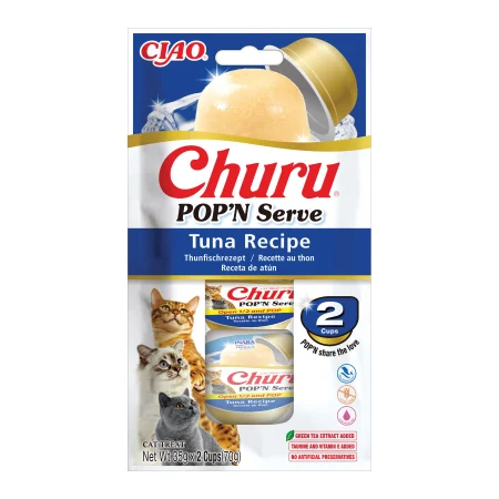 Pisici - Recompense pentru Pisică Adult, CHURU Pop'n Serve, Ton, 2x35g