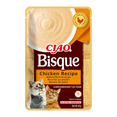 Pisici - Recompense pentru Pisică Adult, CHURU Ciao Bisque, Pui, 40g