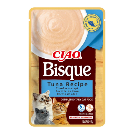 Pisici - Recompense pentru Pisică Adult, CHURU Ciao Bisque, Ton, 40g