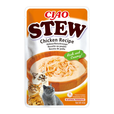 Pisici - Recompense pentru Pisică Adult, CHURU Ciao Stew, Pui, 40g
