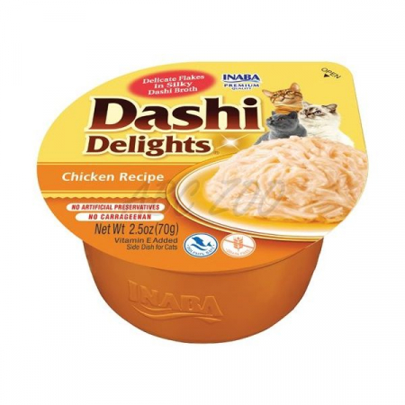 Pisici - CHURU Dashi Delights, Hrană Umedă Pisică Adult, Pui, 70g