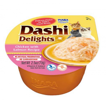 Pisică Senior - CHURU Dashi Delights, Hrană Umedă Pisică Adult, Somon și Pui, 70g