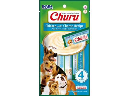 Cremoase - Recompense pentru Câine Adult, CHURU Creamy, Pui și Brânză, 4x14g