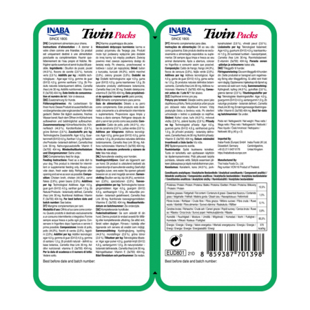 Recompense pentru Câine Adult, CHURU Twins, Pui și Legume în Supă, 2x40g [1]