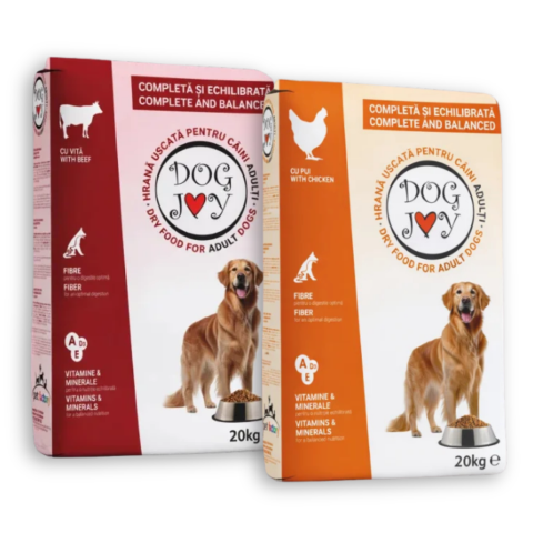Câini - COMBOPACK Hrană Uscată Câine Adult, DOG JOY, Vită și Pui, 2x20kg