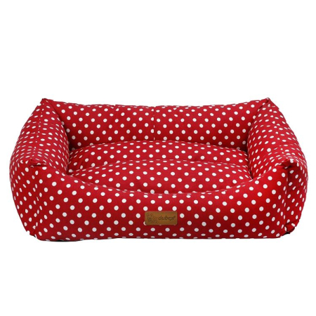 Culcușuri & Saltele Câini - Culcus 4DOG DELUXE Makarons S 50x38x19CM Rosu