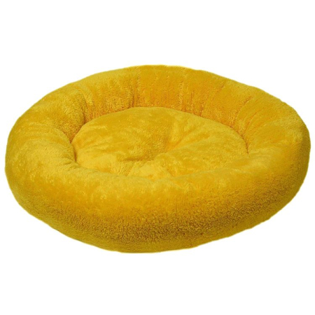 Culcușuri & Saltele Câini - Culcus 4DOG Deluxe Rotund Plush S 52x9CM Galben