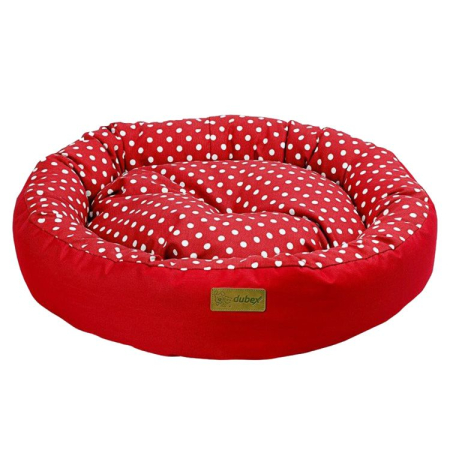 Culcușuri & Saltele Câini - Culcus 4DOG Deluxe Rotund Tarte S 65x15CM Rosu