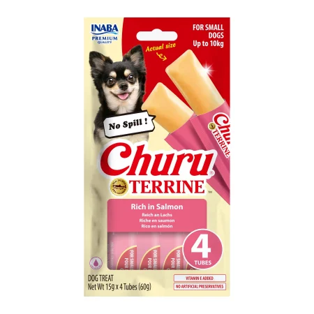 Cremoase - Recompense pentru Câine Adult, CHURU Terrine, Talie Mică, Somon, 4x15g