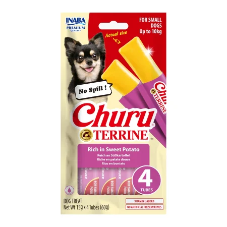 Cremoase - Recompense pentru Câine Adult, CHURU Terrine, Talie Mică, Cartof Dulce, 4x15g