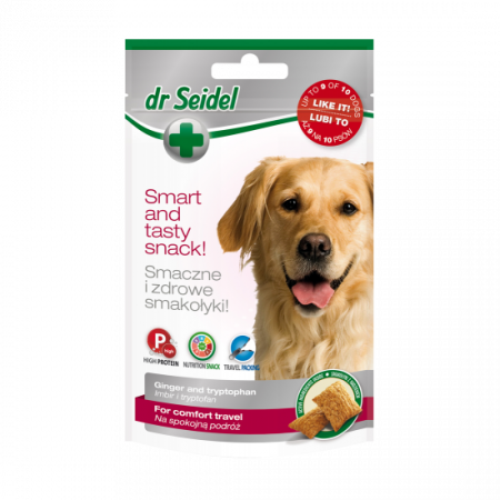 Câini - Recompense pentru Câine Adult, DR. SEIDEL, cu Efect Calmant, pentru Călătorie, 90g