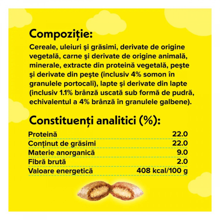 Recompense Pisici DREAMIES Mix Somon si Branza 60g [2]