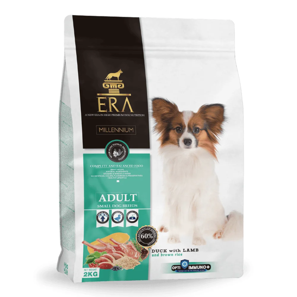 ERA Millennium Adult Mini Rață și Miel, hrană uscată câine, 2kg [0]
