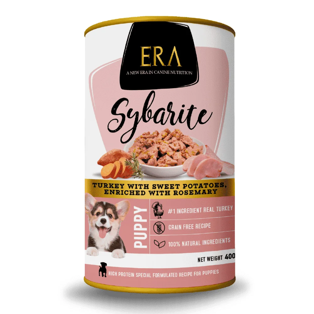 ERA Sybarite Puppy Curcan și Cartof Dulce, hrană umedă câine (pate), 400g [0]