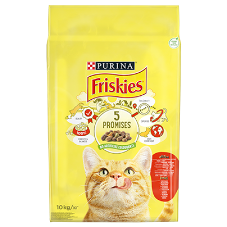 Pisică Adult - FRISKIES CAT ADULT VITA PUI SI LEGUME 10KG