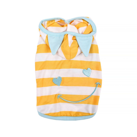 Câini - 4DOG DELUXE Haină pentru Câine, Summer Dungi Galben, 35 cm