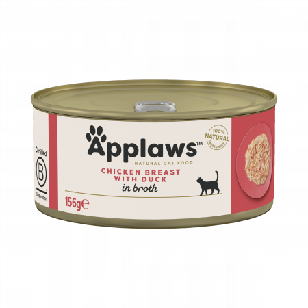 Pisici - Applaws cu Piept Pui si Rata, Hrana Umeda Caine 156g