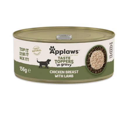 Câine Adult - Hrană Umedă Câine Adult, APPLAWS Toppers, Pui, Miel și Vegetale în Tocăniță, 156g