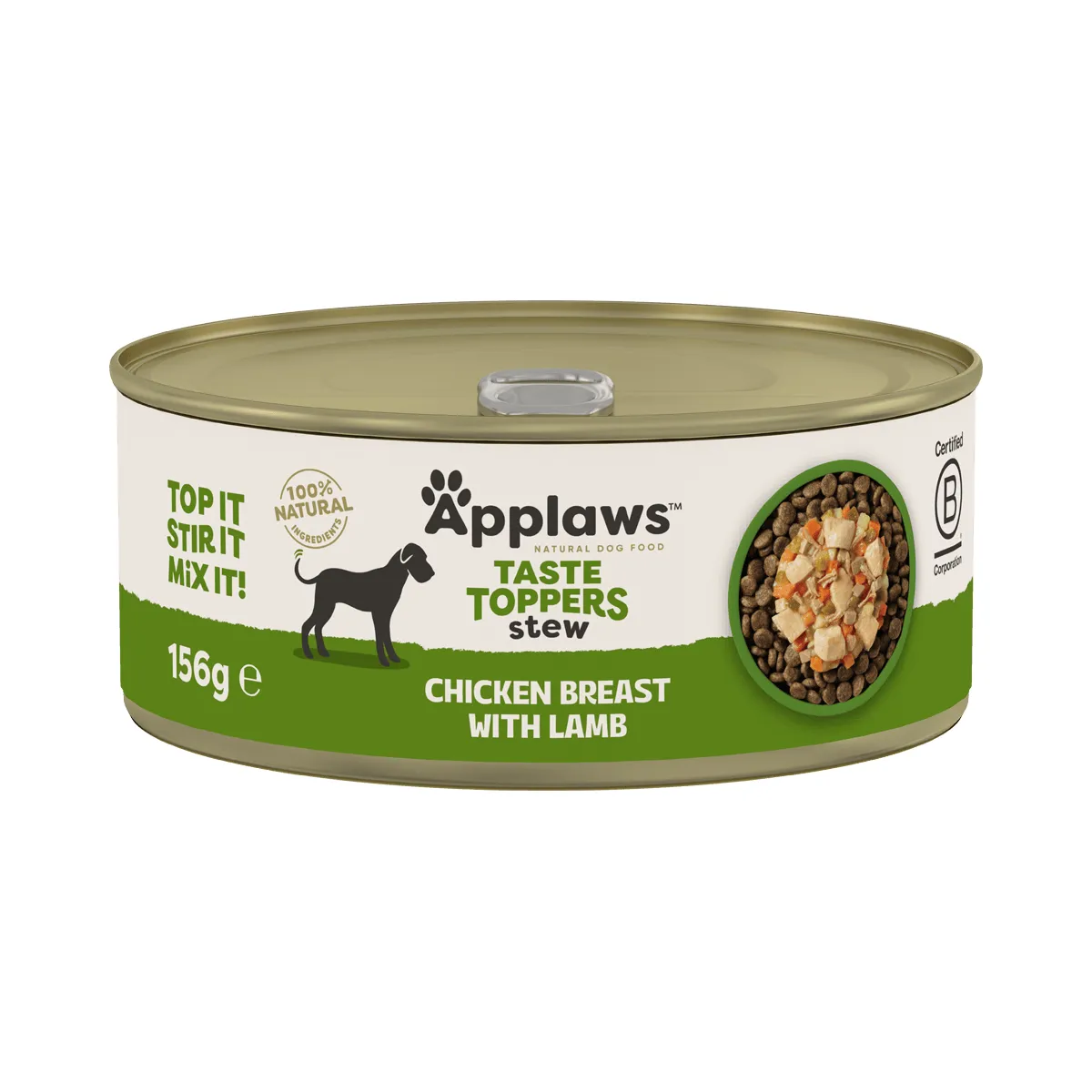 Hrană Umedă Câine Adult, APPLAWS Toppers, Pui și Miel în Sos, 156g