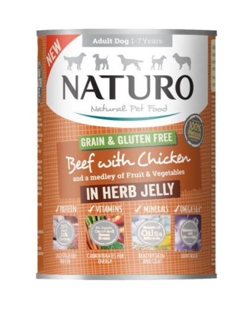 Câini - Hrana Umeda Caini NATURO Grain/Gluten Free Adult Vita si Pui 390g