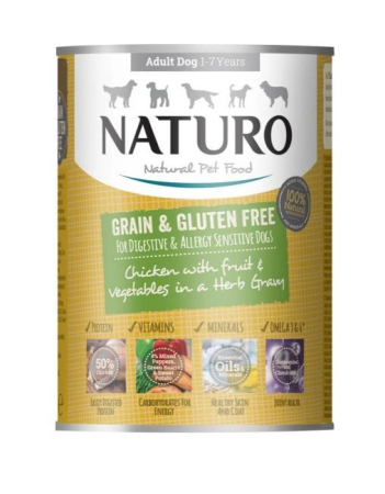 Câini - Hrana Umeda Caini CAN NATURO Grain/Gluten Free Adult Pui 390g
