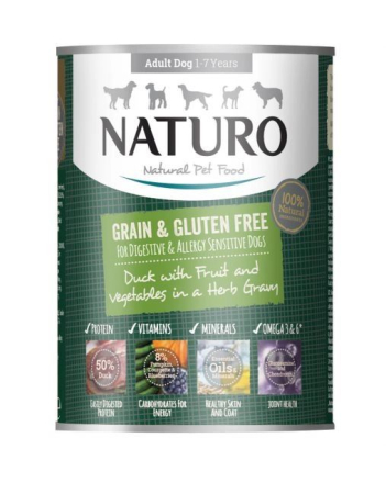 Câini - Hrana Umeda Caini NATURO Grain/Gluten Free Adult  Rata 390g