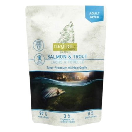 Câini - Hrana Umeda Caini ISEGRIM Adult Somon si Pastrav 410g