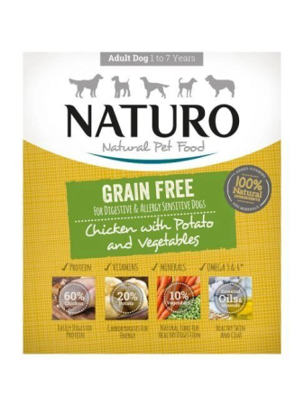 Câini - Hrana Umeda Caini NATURO Grain Free Adult Pui si Cartof 400g