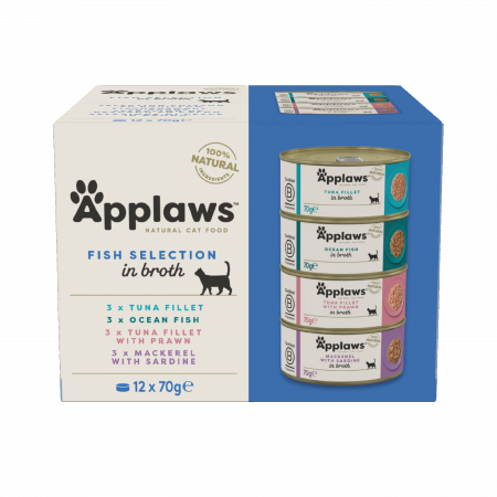 Pisică Adult - Applaws Multipack Conserve Selectie Peste, Hrana Umeda Pisica 12x70g
