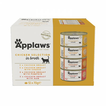 Pisică Adult - Applaws Multipack Conserve Selectie Pui, Hrana Umeda Pisica 12x70g