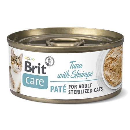 Hrana Umeda Pisici BRIT CARE Sterilised Tuna Pate With Shrimps 70g – DELISTAT [0]