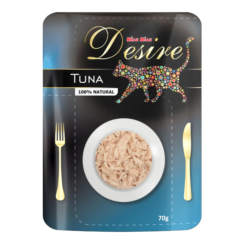 Pisică Adult - Hrana Umeda Pisici DESIRE Ton File in Supa 70g