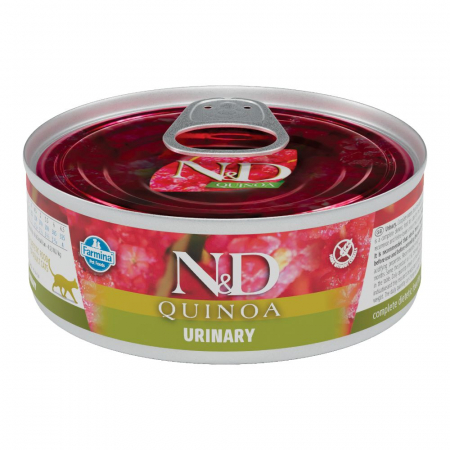 Pisică Adult - N&D Quinoa Urinary, Hrană Umedă Pisică Adult, Rață și Merișoare, 80g