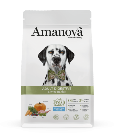 Hrană Uscată Câine Adult, AMANOVA Digestive, Hipoalergenic, Iepure, 2kg