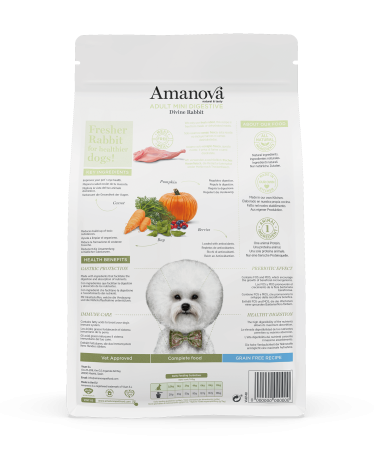 Hrană Uscată Câine Adult, AMANOVA Digestive, Hipoalergenic, Talie Mică, Iepure, 2kg [1]