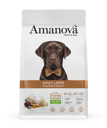 Hrană Uscată Câine Adult, AMANOVA Hipoalergenic, Talie Mare, Pui, 12kg