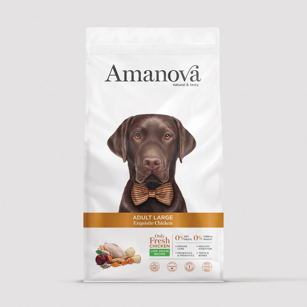 Câine Adult - Hrană Uscată Câine Adult, AMANOVA Hipoalergenic, Talie Mare, Pui, 12kg