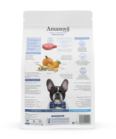 Hrană Uscată Câine Adult, AMANOVA Sensitive, Hipoalergenic, Miel, 10kg [1]