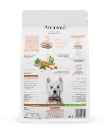 Hrană Uscată Câine Junior, AMANOVA, Hipoalergenic, Talie Mică, Pui, 2kg [1]