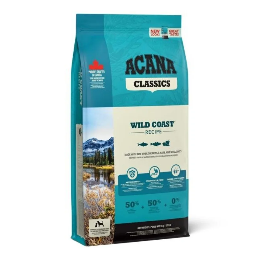 Câini - ACANA Classic Wild Coast, Hrană Uscată Câine Adult, Somon și Hering, 14,5kg