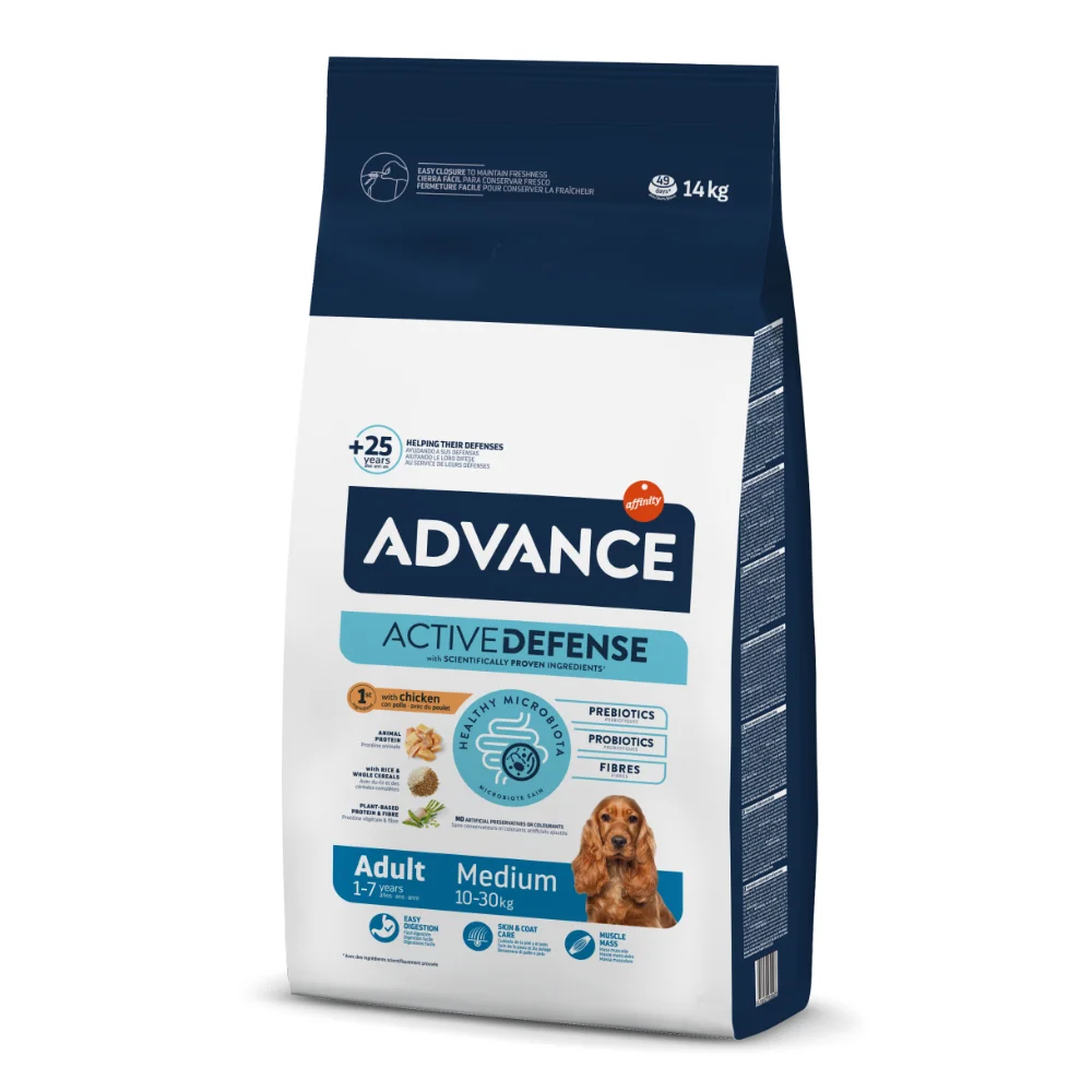 Câine Adult - Hrana Uscata Caini ADVANCE Medium Adult 14kg