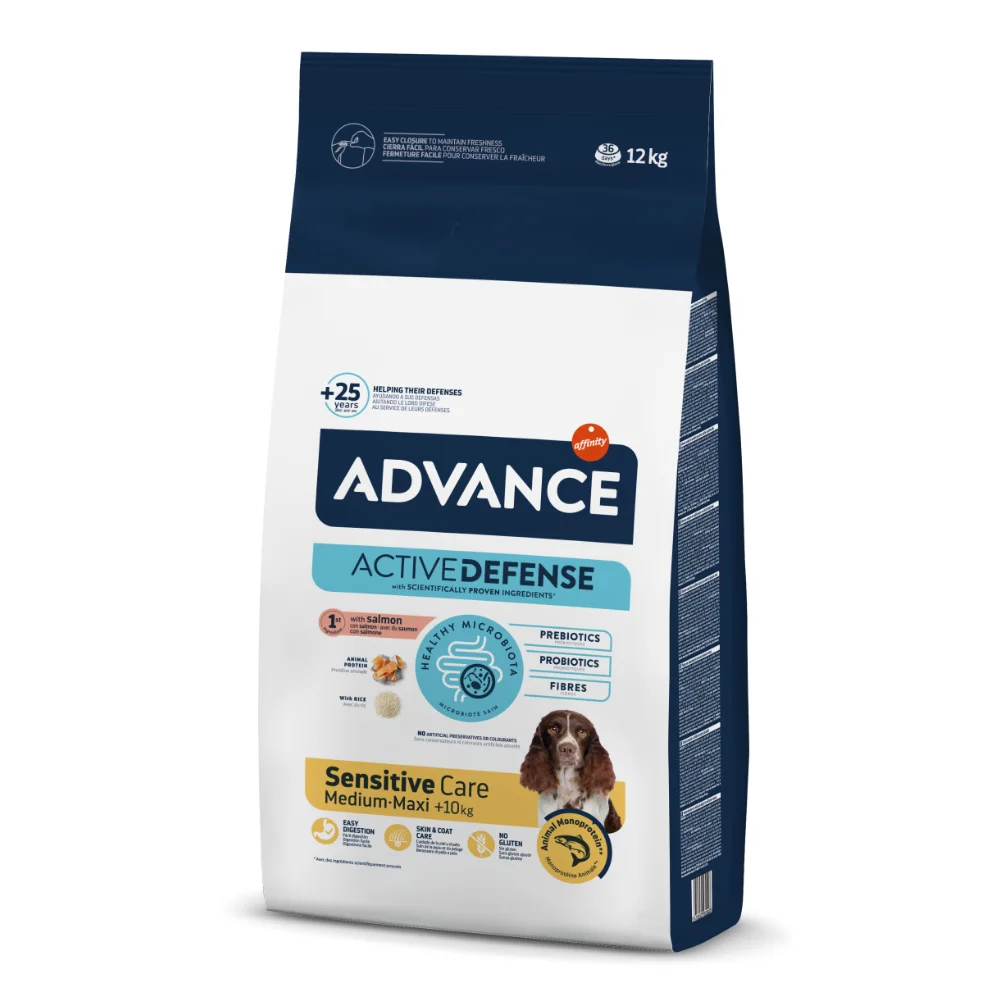 Câini - Hrana Uscata Caini ADVANCE Sensitive Medium/Maxi Somon si Orez 12kg