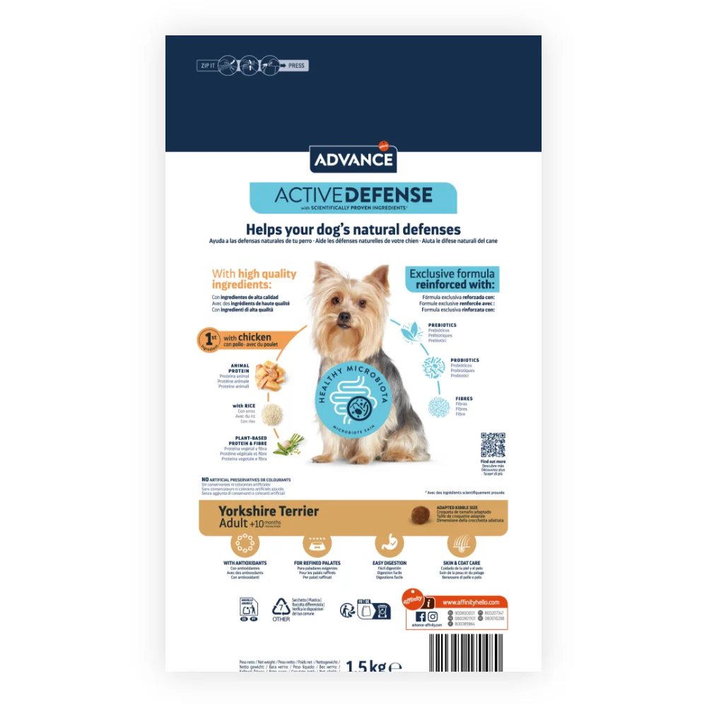 Hrana Uscata Caini ADVANCE Yorkshire Terrier Adult 1,5kg [2]