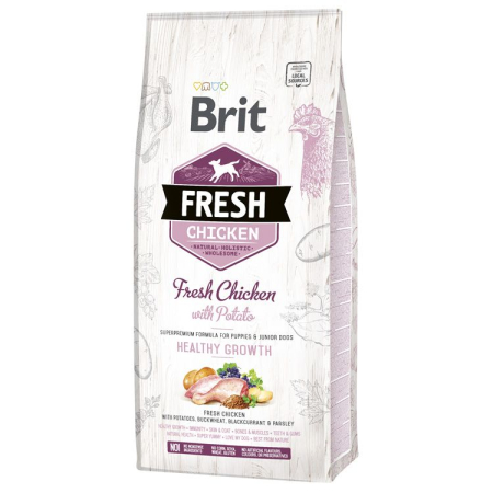 Câine Adult - Hrana Uscata Caini BRIT Fresh Chicken and Potato Puppy 12kg