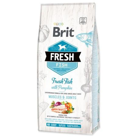Câine Adult - Hrana Uscata Caini BRIT Fresh Fish and Pumpkin Adult Large 12kg