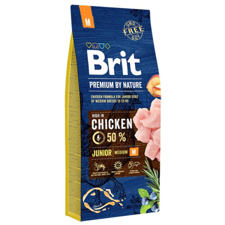 Câini - Hrana Uscata Caini BRIT Premium by Nature Medium Junior 15kg